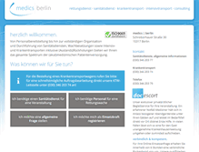 Tablet Screenshot of medics-berlin.de